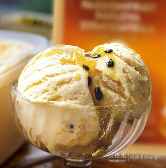 plus会员! muchmoore 玛琪摩尔 冰激凌 大桶 百香果 2000ml