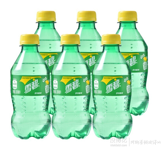 sprite 雪碧 柠檬味汽水 300ml*6瓶 6.9元包邮(2人拼购)