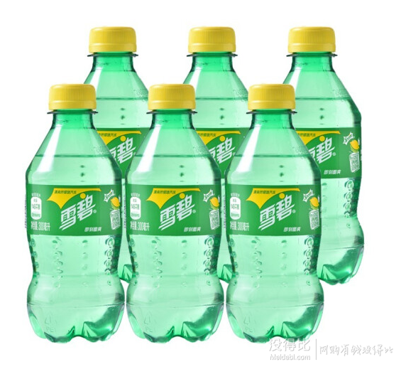 sprite 雪碧 柠檬味汽水 300ml*6瓶 69元包邮(2人拼购)