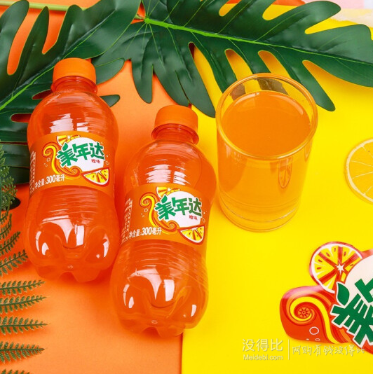 夏日饮品!mirinara 美年达 碳酸饮料 混合口味 300ml*8瓶