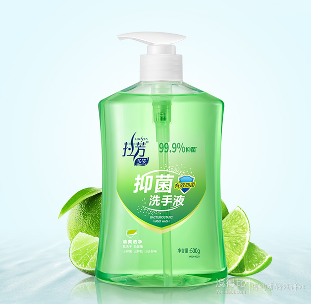 28日0点!lovefun 拉芳 抑菌洗手液 500g*2瓶