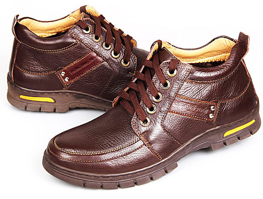 1折!vallnfamily 华伦世家 头层牛皮 男士加绒橡胶底皮鞋