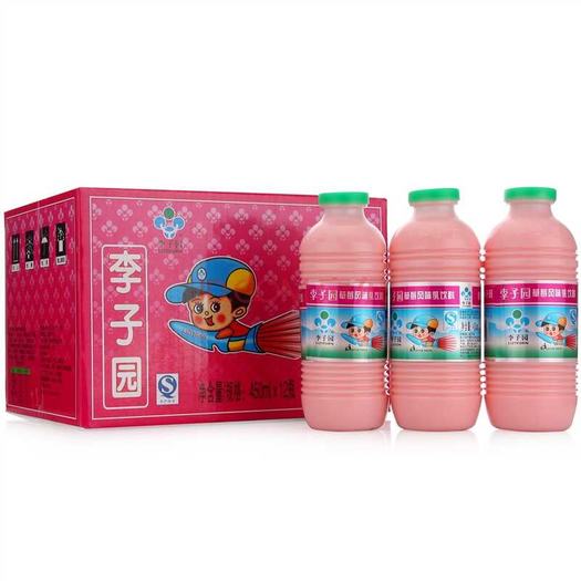 李子园(liziyuan)草莓牛奶乳饮料 450ml*12瓶 整箱装 三味可选
