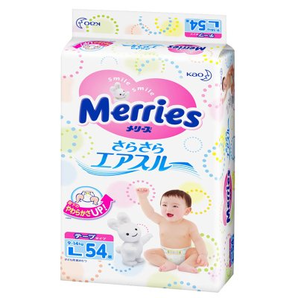 花王 Merries 妙而舒 纸尿裤大号(L)54片