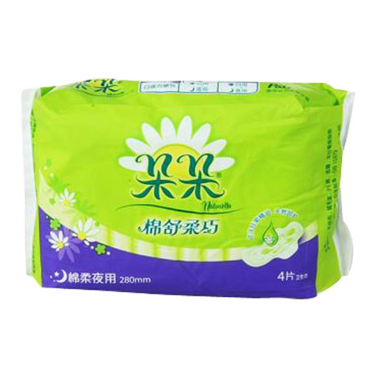 朵朵棉舒柔巧夜用卫生巾4片