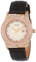 citizen西铁城 光动能玫瑰金碎钻女表fe1113-03a