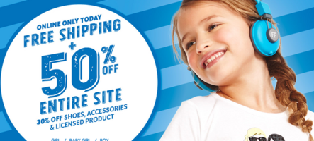 the childrens place 美国官网童装类全场5折,鞋类配饰等7折,无门槛