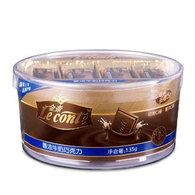 金帝香浓牛奶巧克力135g/盒