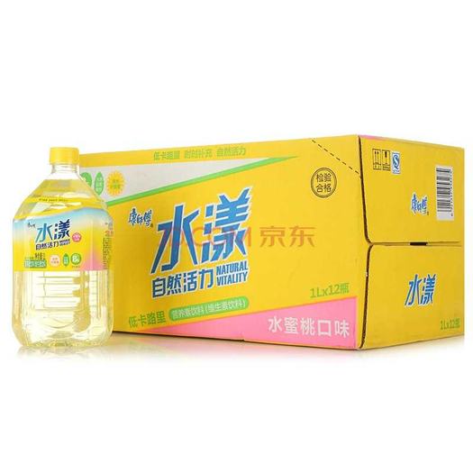康师傅 水漾维生素饮料(水蜜桃口味)1l*12瓶 整箱