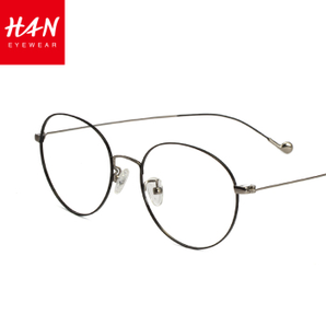 HAN 汉 HAN复古圆框近视眼镜架+1.56非球面防蓝光镜片