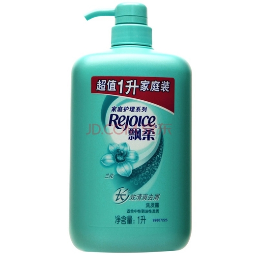 rejoice 飘柔 家庭护理 兰花长效清爽去屑洗发露 家庭装1l