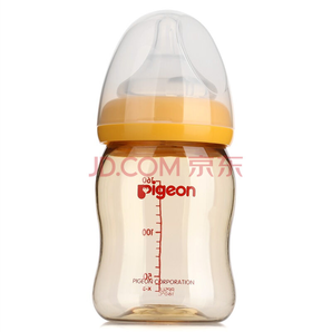 pigeon 贝亲 AA77 宽口径PPSU奶瓶 160ml 黄色