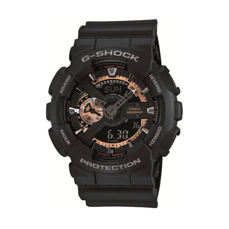 casio 卡西欧 ga-110rg-1a玫瑰金双显运动石英男表