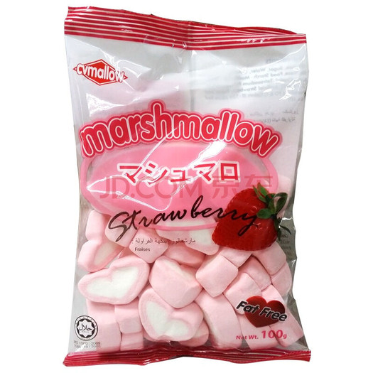 喜薇麦乐 棉花糖(草莓味)100g 15.8元(可59元-30)