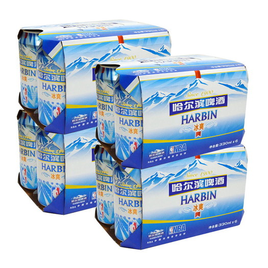 harbin/哈尔滨啤酒 冰爽拉罐330ml*24/听装 大包装
