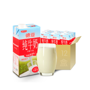 10点开始、88VIP：Weidendorf 德亚 全脂纯牛奶 1L*12盒 50.76元（多重优惠，返47元猫超卡后）