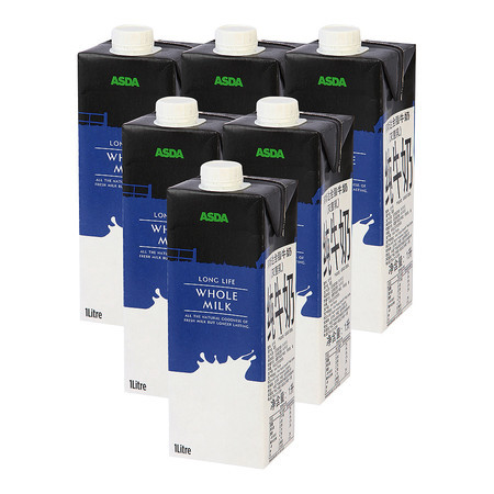asda阿斯达全脂牛奶1l*6盒*2箱 79元