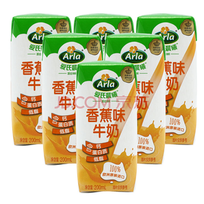 arla 爱氏晨曦 香蕉味风味牛奶200ml*6