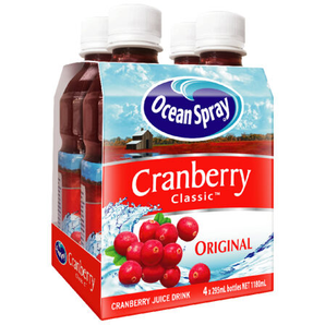 Ocean Spray 优鲜沛 蔓越莓综合果汁 整箱装 295ml*4瓶 *21件 107.9元包邮（合5.14元/件）