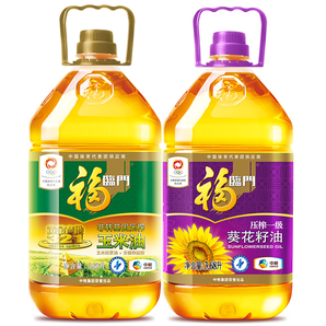 19日10点！ 福临门 食用油套装 黄金产地玉米油3.68L+ 葵花籽油3.68L