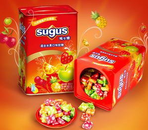 6日0点： sugus 水果味瑞士糖 铁盒装 550g 19.95元包邮