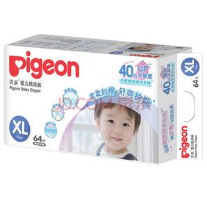 Pigeon 贝亲 婴儿真绵实感纸尿裤加大号XL64片