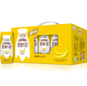 限上海：伊利 味可滋香蕉牛奶 240ml*12盒 礼盒装 emoji版 15.9元