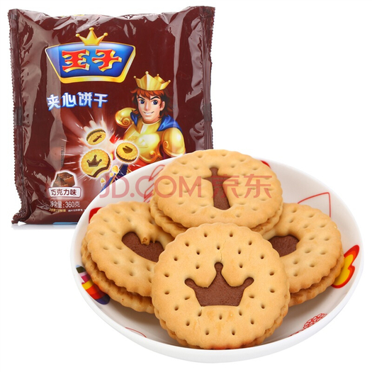 王子夹心巧克力风味饼干360g