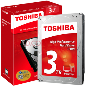 TOSHIBA 东芝 P300系列 7200转 64M SATA3 台式机硬盘 3TB 64MB