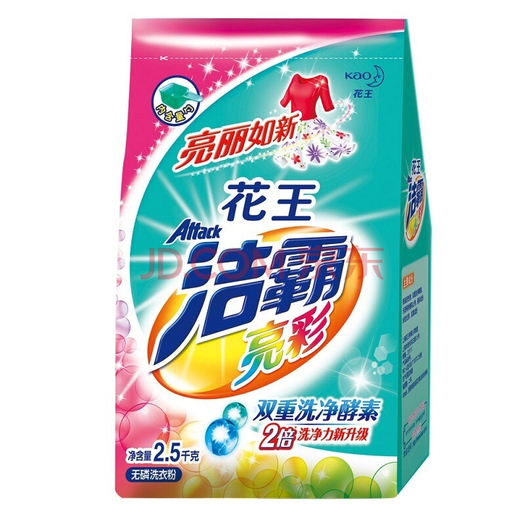 attack洁霸亮彩无磷洗衣粉25kg