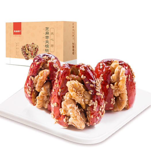 良品铺子 芝麻枣夹核桃 208g
