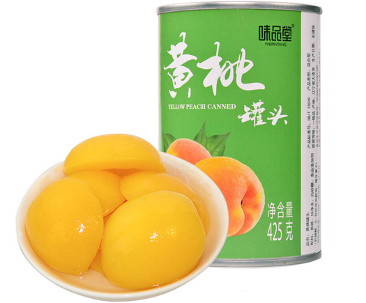 味品堂 水果罐头 黄桃罐头 425g