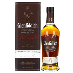 Glenfiddich 格兰菲迪 18年苏格兰达夫镇单一麦芽威士忌 700ml *2件 736.2元包邮