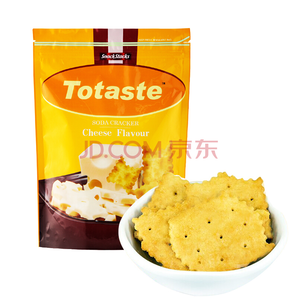 土斯（Totaste） 芝士味苏打饼干 酥脆可口 休闲零食糕点小吃 168g/包   折2.2元