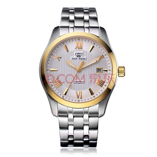 限plus会员:tianwang 天王表 自动机械表男表金色gs5684t/d999元