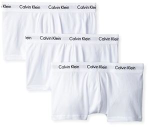 Prime会员！Calvin Klein 卡尔文·克莱恩 男士 弹力低腰平角内裤 白色 凑单到手约192元