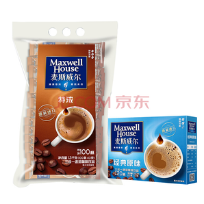 Maxwell House 麦斯威尔 特浓速溶咖啡 100条袋装 （1.3KG/袋）