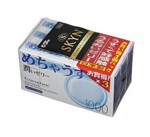 不二超薄1000 防脱落避孕套 含润剂 12只装×3盒