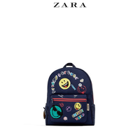  ZARA 童包 微笑图标装饰背包    