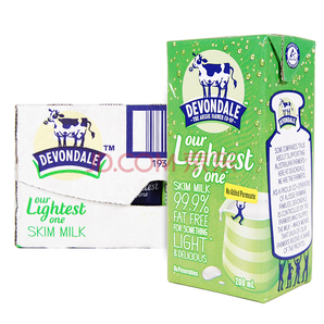 Devondale 德运 脱脂纯牛奶 200ml*24盒 *5件    156.1元包邮含税（216.1-60）