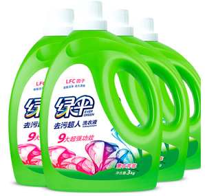 PLUS会员： EVER GREEN 绿伞 去污超人洗衣液 3kg*4瓶  +凑单品