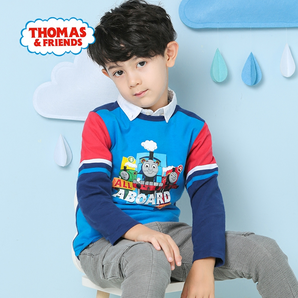 Thomas & Friends 托马斯和朋友 正版授权男童纯棉长袖上装39元包邮（需用30元优惠券）