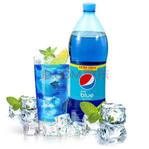 百事可乐blue 蓝色梅子口味1.75L 单瓶装