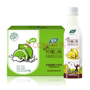 Lohas 悦活 柠檬U格 乳酸菌果汁饮料 350ml*15瓶