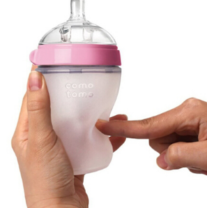 comotomo 可么多么 宽口径 硅胶奶瓶250ml*2 粉色
