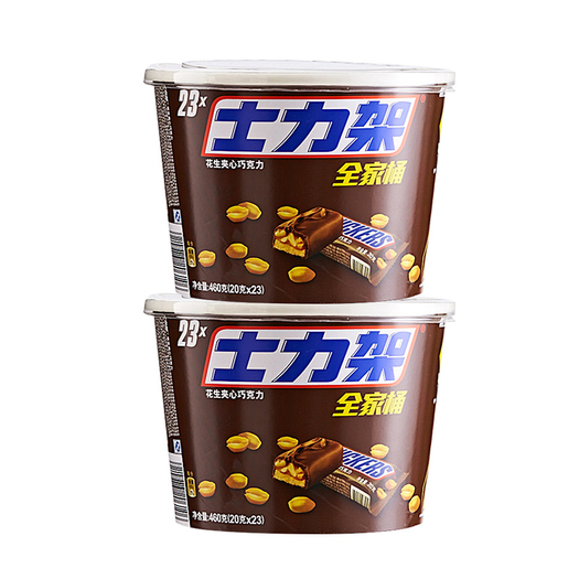 德芙士力架全家桶巧克力460gx2桶装休闲零食礼物