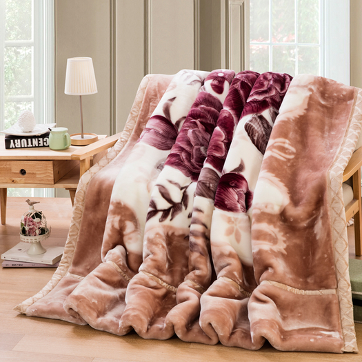 席舒 拉舍尔加厚毛毯 珊瑚绒毯 200x230cm 6.6斤