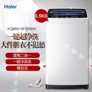 Haier 海尔 XQB65-M12699X 6.5公斤 波轮洗衣机 漂甩二合一 灰