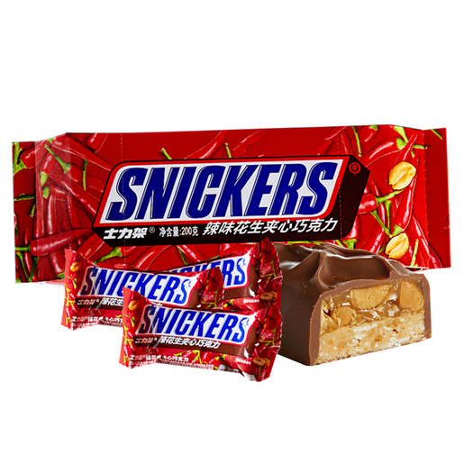 士力架 辣花生夹心巧克力 200g 折6.23(双重优惠)