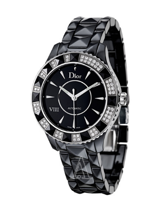christiandiorviii奢华镶钻机械陶瓷女表